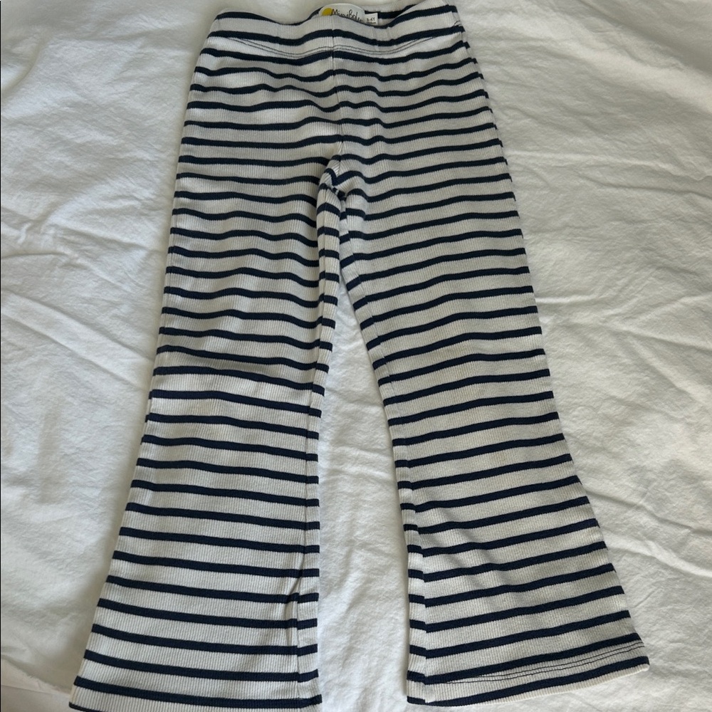 Mini Boden Navy and White Striped pants